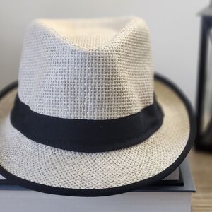 The Children's Place Woven Tan and Black Kids Hat